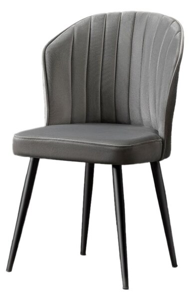 Kalune Design Sada 2 ks jídelních židlí Rubi černá/šedá