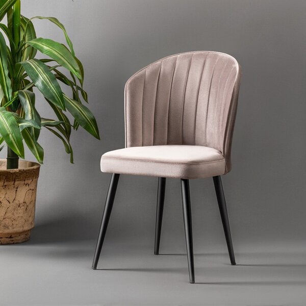 Kalune Design Sada 2 ks jídelních židlí Rubi černá/capuccino