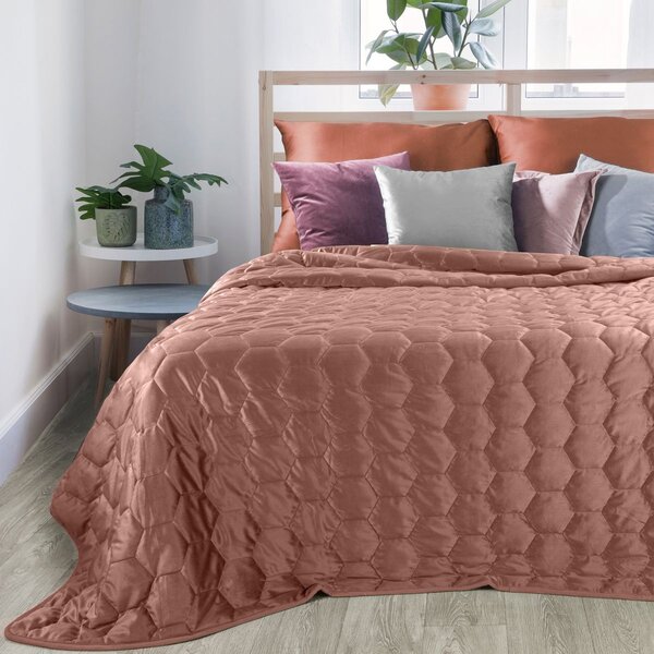 Přehoz na postel ALICE 220x240 cm růžová Mybesthome