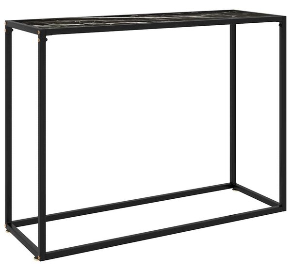 Konzolový stolek černý 100 x 35 x 75 cm tvrzené sklo 322814