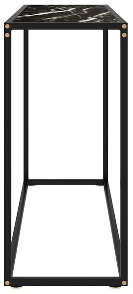 Konzolový stolek černý 100 x 35 x 75 cm tvrzené sklo 322814