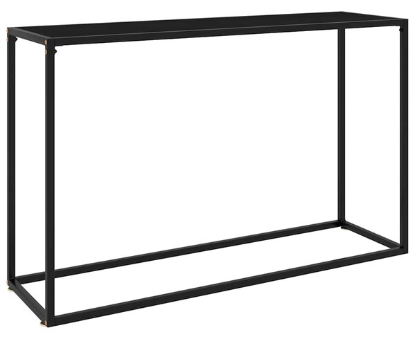 Konzolový stolek černý 120 x 35 x 75 cm tvrzené sklo 322816