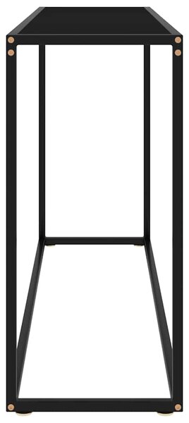 Konzolový stolek černý 120 x 35 x 75 cm tvrzené sklo 322816