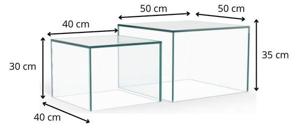 Actona Sada 2 ks konferenčních stolků Dice čirá