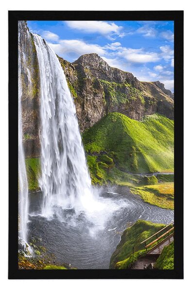 Plakát vodopád Seljalandsfoss