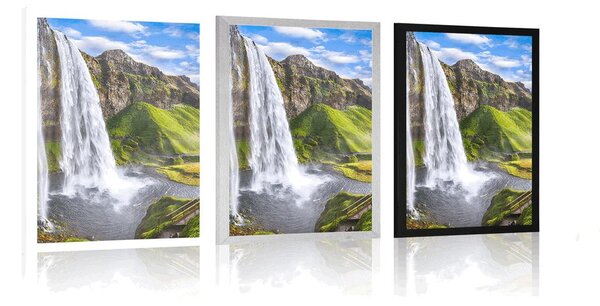 Plakát vodopád Seljalandsfoss