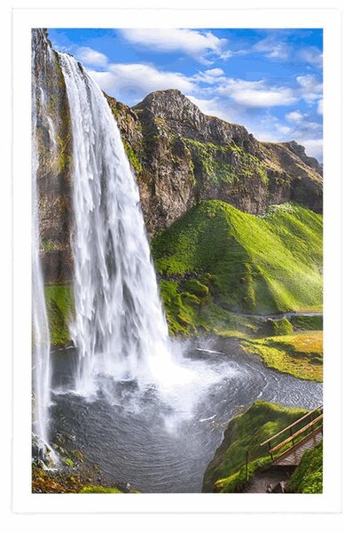 Plakát vodopád Seljalandsfoss