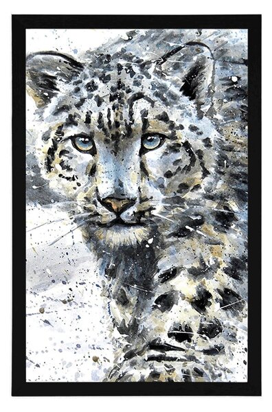 Plakát kreslený leopard
