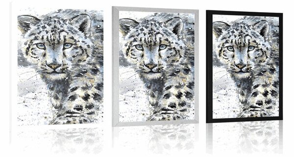 Plakát kreslený leopard