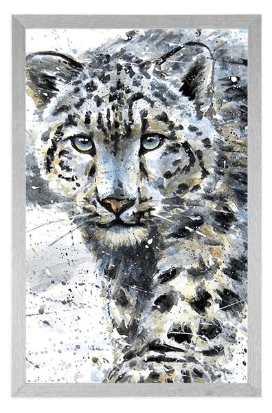 Plakát kreslený leopard