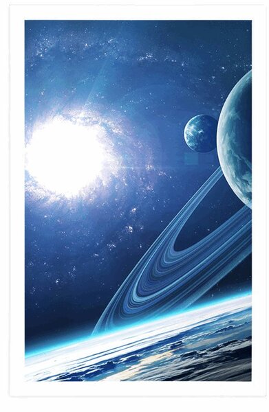 Plakát planeta ve vesmíru