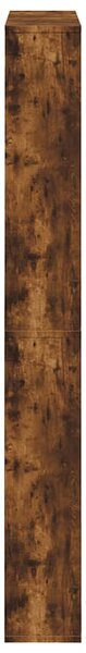 Botník se zrcadlem 4patrový kouřový dub 63 x 17 x 134 cm 3228277