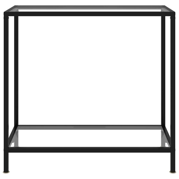 Konzolový stolek transparentní 80 x 35 x 75 cm tvrzené sklo 322831