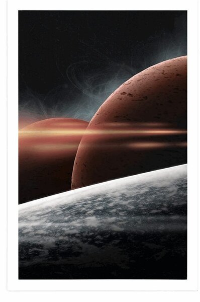 Plakát planety v galaxii