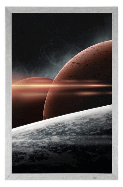 Plakát planety v galaxii