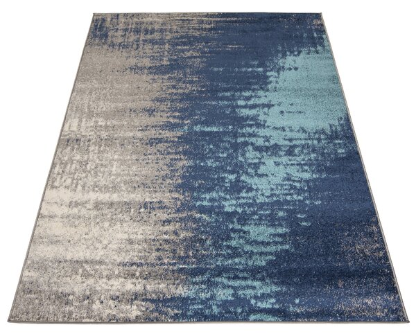 Makro Abra Moderní kusový koberec SPRING H172A tmavě modrý Rozměr: 70x250 cm