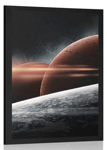 Plakát planety v galaxii