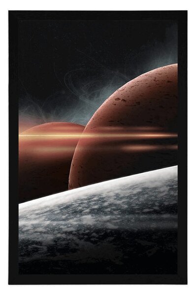 Plakát planety v galaxii