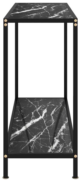 Konzolový stolek černý 100 x 35 x 75 cm tvrzené sklo 322838