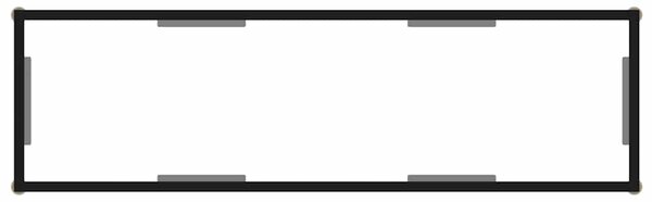 Konzolový stolek průhledný 120 x 35 x 75 cm tvrzené sklo 322839