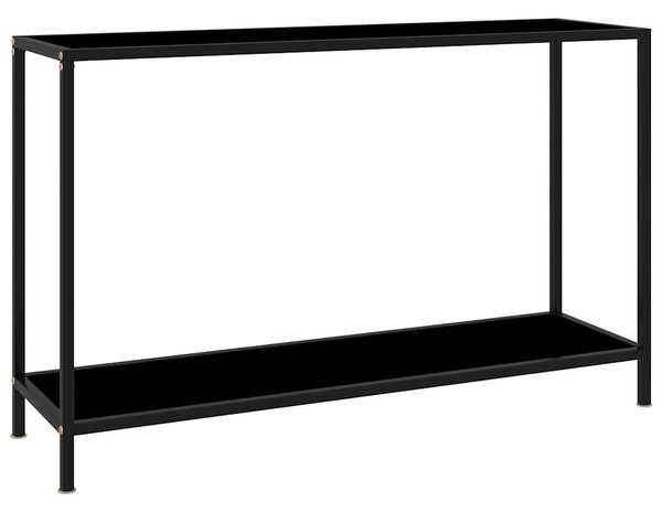 Konzolový stolek černý 120 x 35 x 75 cm tvrzené sklo 322840