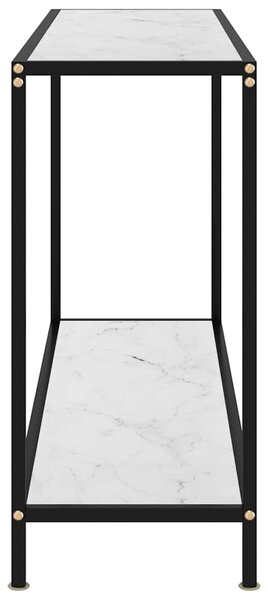 Konzolový stolek bílý 120 x 35 x 75 cm tvrzené sklo 322841