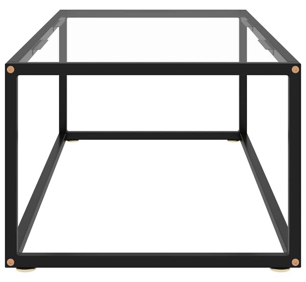 Konferenční stolek černý s tvrzeným sklem 100 x 50 x 35 cm 322879