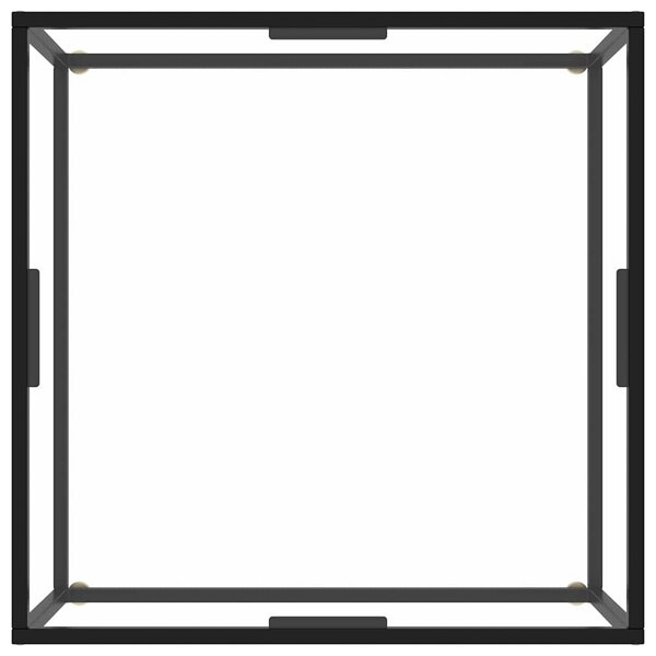 Konferenční stolek černý s tvrzeným sklem 80 x 80 x 35 cm 322875