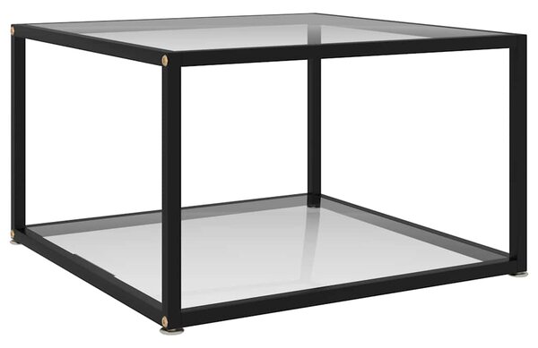 Konferenční stolek průhledný 60 x 60 x 35 cm tvrzené sklo 322887