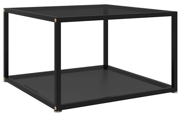 Konferenční stolek černý 60 x 60 x 35 cm tvrzené sklo 322888