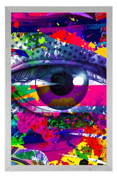 Plakát lidské oko v pop-art stylu