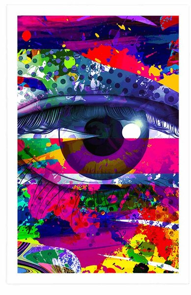 Plakát lidské oko v pop-art stylu