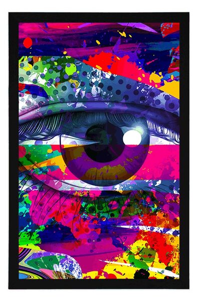 Plakát lidské oko v pop-art stylu