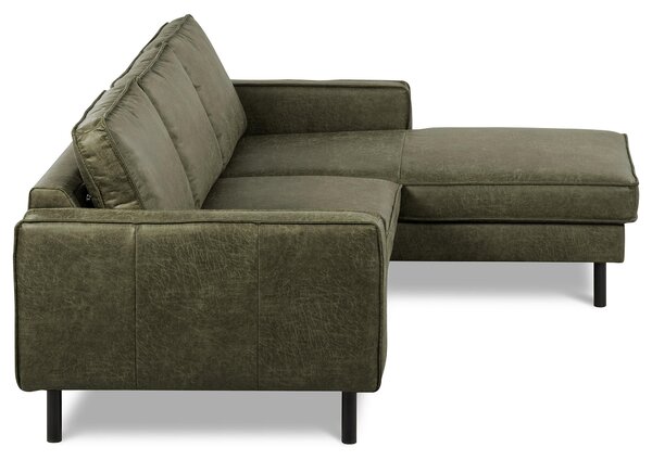 ROHOVÁ SEDAČKA, textil, kůže, zelená Livetastic - Sedací soupravy, Online Only
