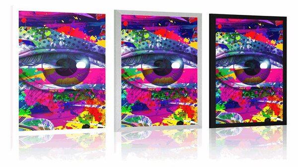 Plakát lidské oko v pop-art stylu