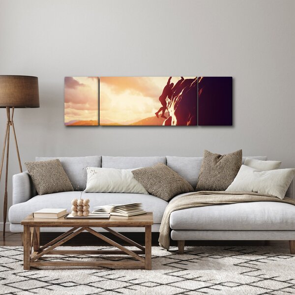 Obraz - Horolezci (170x50 cm)