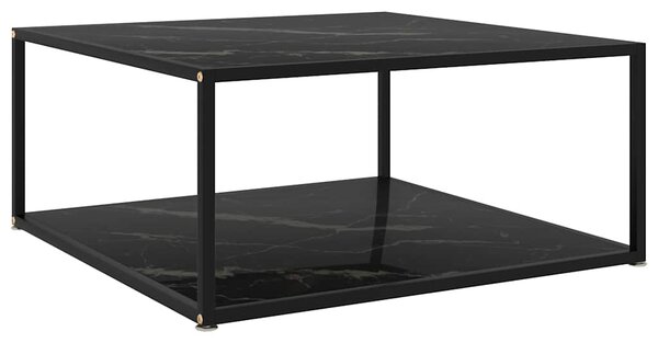 Konferenční stolek černý 80 x 80 x 35 cm tvrzené sklo 322895