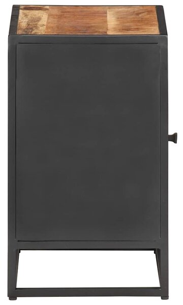 Noční stolek 40 x 30 x 50 cm masivní mangovník a přírodní rákos 323140