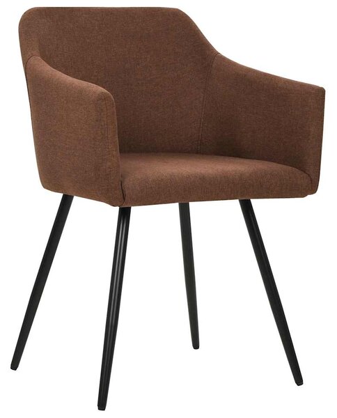Jídelní židle 2 ks hnědé textil 323096