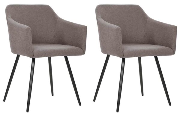 Jídelní židle 2 ks taupe textil 323102