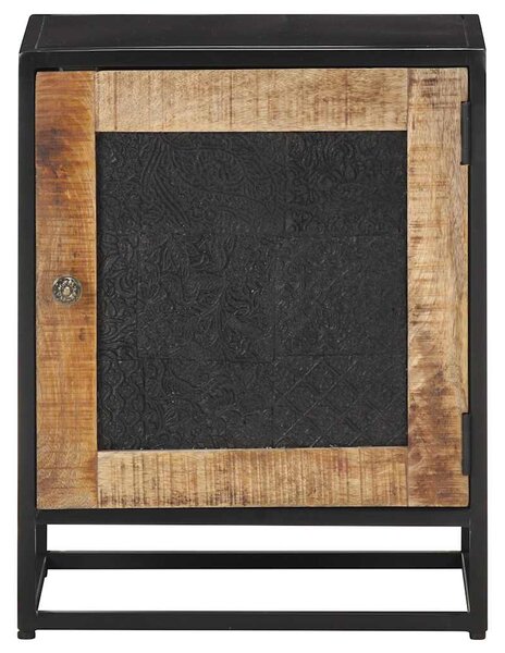 Noční stolek 40 x 30 x 50 cm hrubé mangovníkové dřevo 323146