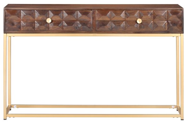 Konzolový stolek 122 x 36 x 75 cm masivní mangovníkové dřevo 323406