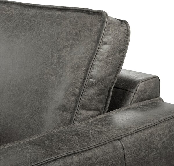 ROHOVÁ SEDAČKA, textil, kůže, tmavě šedá Livetastic - Sedací soupravy, Online Only