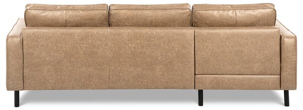 ROHOVÁ SEDAČKA, textil, kůže, pískové barvy Livetastic - Sedací soupravy, Online Only