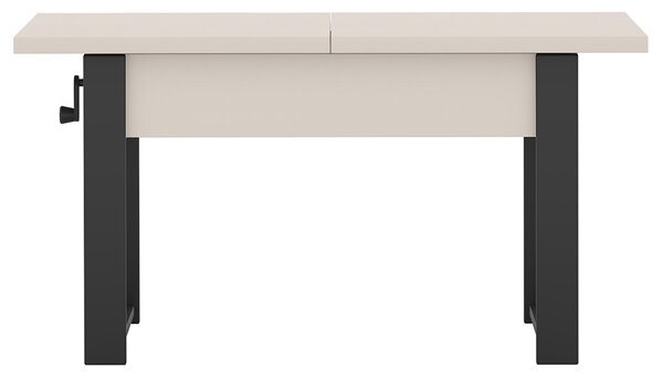 Rozkládací polohovací konferenční stolek HOGO 3v1 | 120-157x62,5-74,5x67 cm | síla horní desky 32 mm | kašmír/černé nohy
