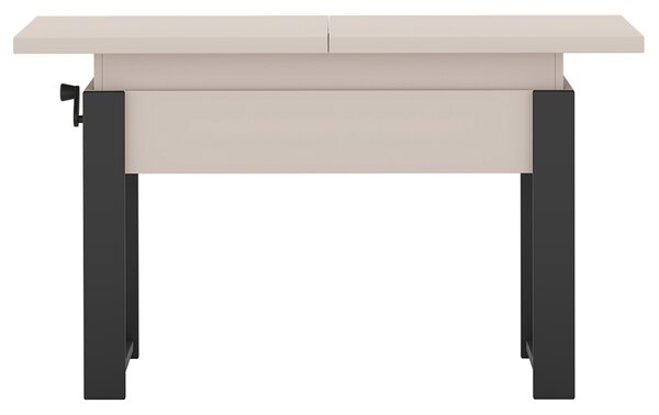 Rozkládací polohovací konferenční stolek HOGO 3v1 | 120-157x62,5-74,5x67 cm | síla horní desky 32 mm | kašmír/černé nohy