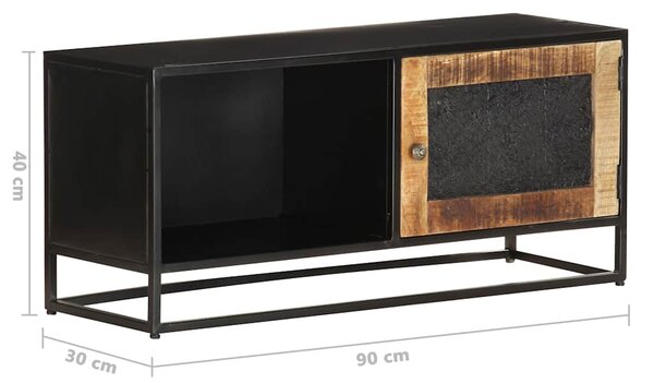 TV stolek 90 x 30 x 40 cm hrubé mangovníkové dřevo 323150
