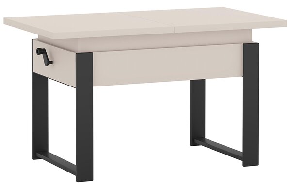 Rozkládací polohovací konferenční stolek HOGO 3v1 | 120-157x62,5-74,5x67 cm | síla horní desky 32 mm | kašmír/černé nohy