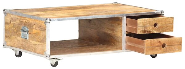 Konferenční stolek 89 x 59 x 33 cm masivní hrubý mangovník 323408