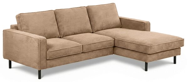 ROHOVÁ SEDAČKA, textil, světle hnědá Livetastic - Sedací soupravy, Online Only